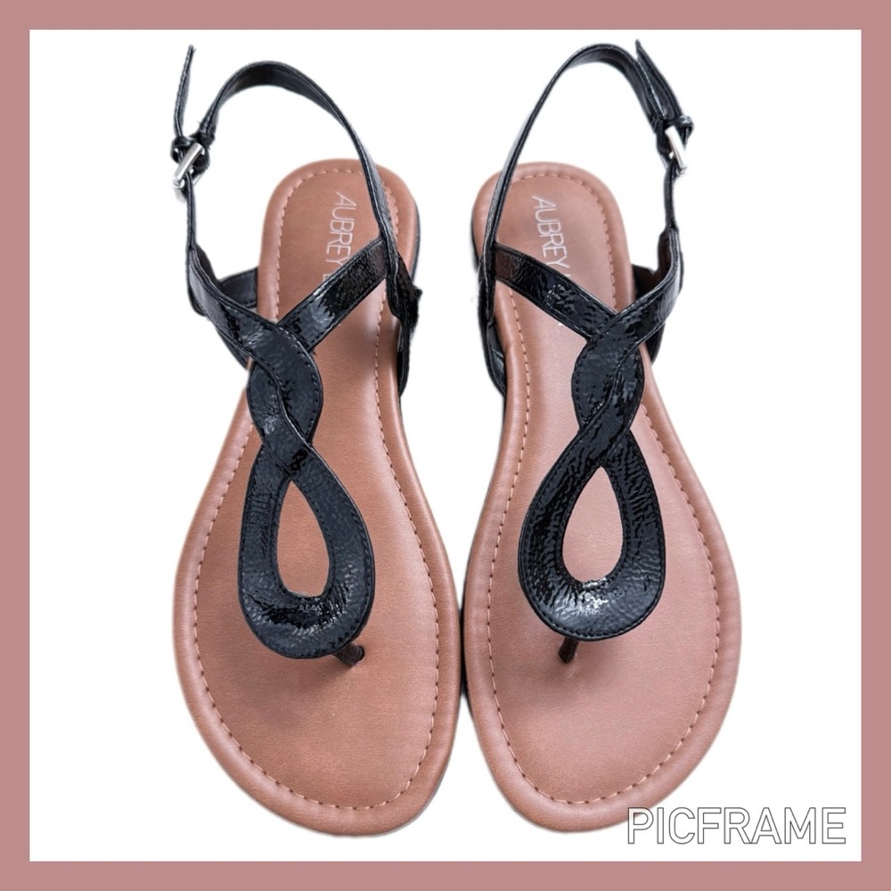 Aubrey Lynn Black Strappy Sandals NEW